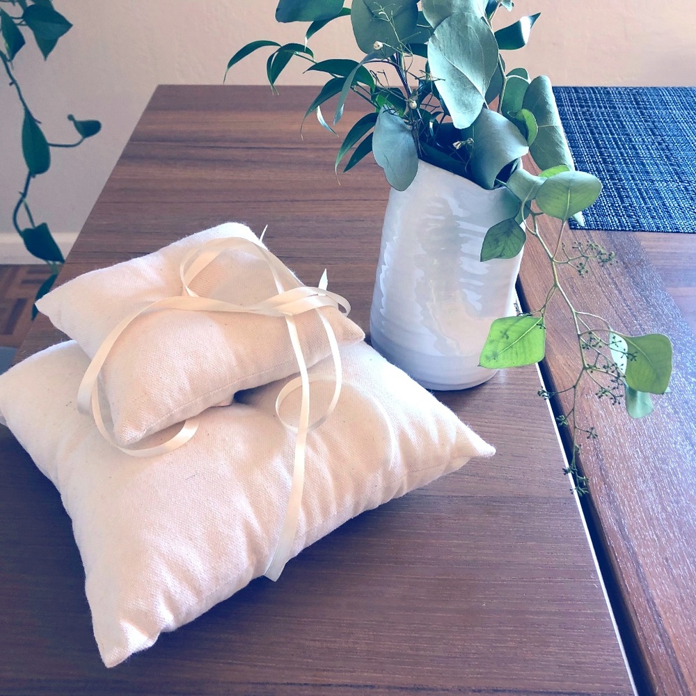 BHLDN/Anthropologie Ivory Wedding Ring Pillows